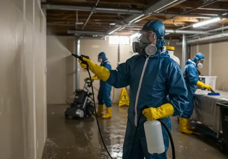 Basement Sanitization and Antimicrobial Treatment process in Mountain View, WY